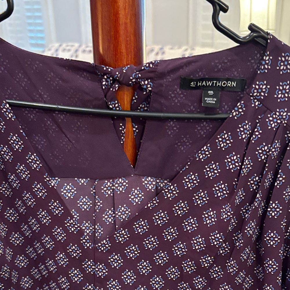 41 Hawthorn Purple Floral Blouse